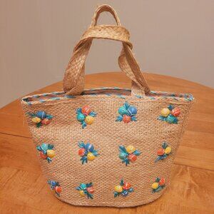 Vintage Mid-Century Boho Rattan Tote Bag - Chic & Timeless!